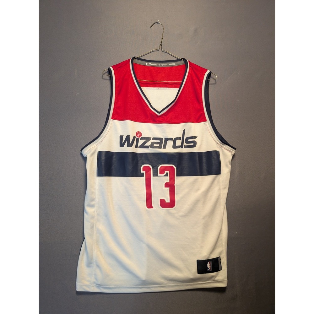 Washington Wizards Jersey Mens L White Jordan Poole #13 Fanatics Basketball NBA